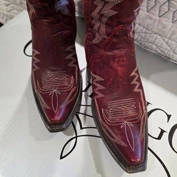 LADIES OLD GRINGO RED MAYRA BIS SNIP TOE BOOTS SIZE 7.5 - Picture 9 of 9